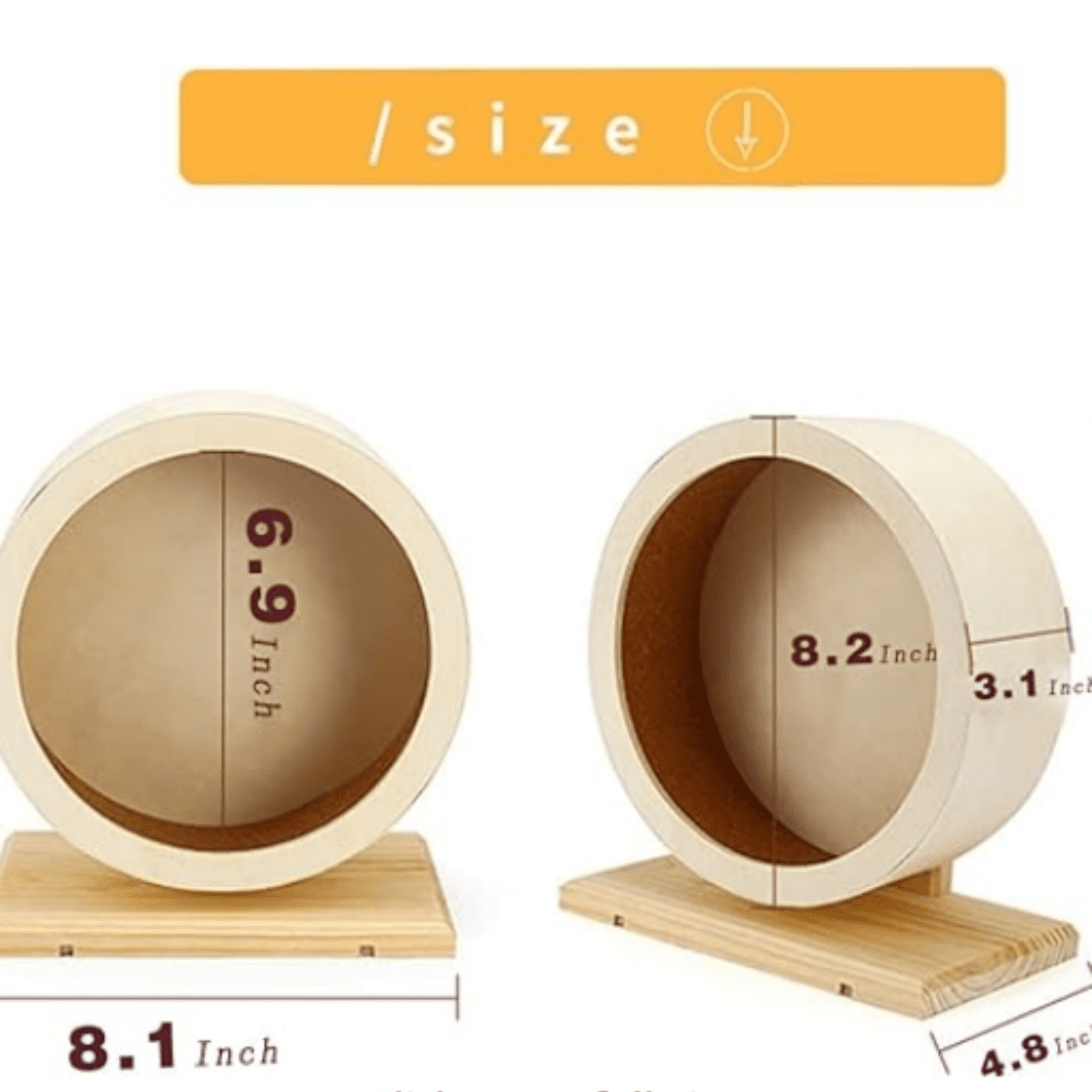Small Animal Exercise Wheel Accessories, Quiet Spinner Hamster Running Wheels Toys for Hamsters,Guinea Pig, Gerbils, Mice and Other Small Pets,8.2' Medium Size