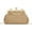 Khaki, variant on Women Mini Straw Woven Clutch Handbag Metal Top-handle Bag Cross-body Bag with Chain Strap