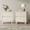 Beige, variant on FURNIWAY  Beige Modern Curved Nightstand Set of 2, Wooden Bedside Tables with 2 Storage Drawers for Bedroom Living Room