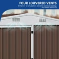 thumbnail image 5 of Uforic 8x4 FT Oversized Steel Storage Shed with Ventilation, Lockable Doors, and Sloped Roof for Outdoor, Brown, 5 of 10