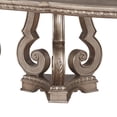 thumbnail image 3 of Wooden Extendable Dining Table With Double Pedestal Base, Silver, 3 of 11
