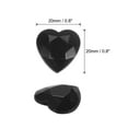 thumbnail image 2 of Unique Bargains 40 Pcs Acrylic Flat Back Rhinestones 20mm/0.8 Inch Heart Artificial Gemstone for Crafts Jewelry Making Black, 2 of 7