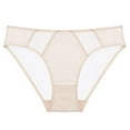 thumbnail image 2 of WRKEKC Bikini Underwear for Women Mesh Panel Low Rise Solid Color Cotton Crotch Soft Stretchy Breathable Comfortable Everyday Briefs, 2 of 3