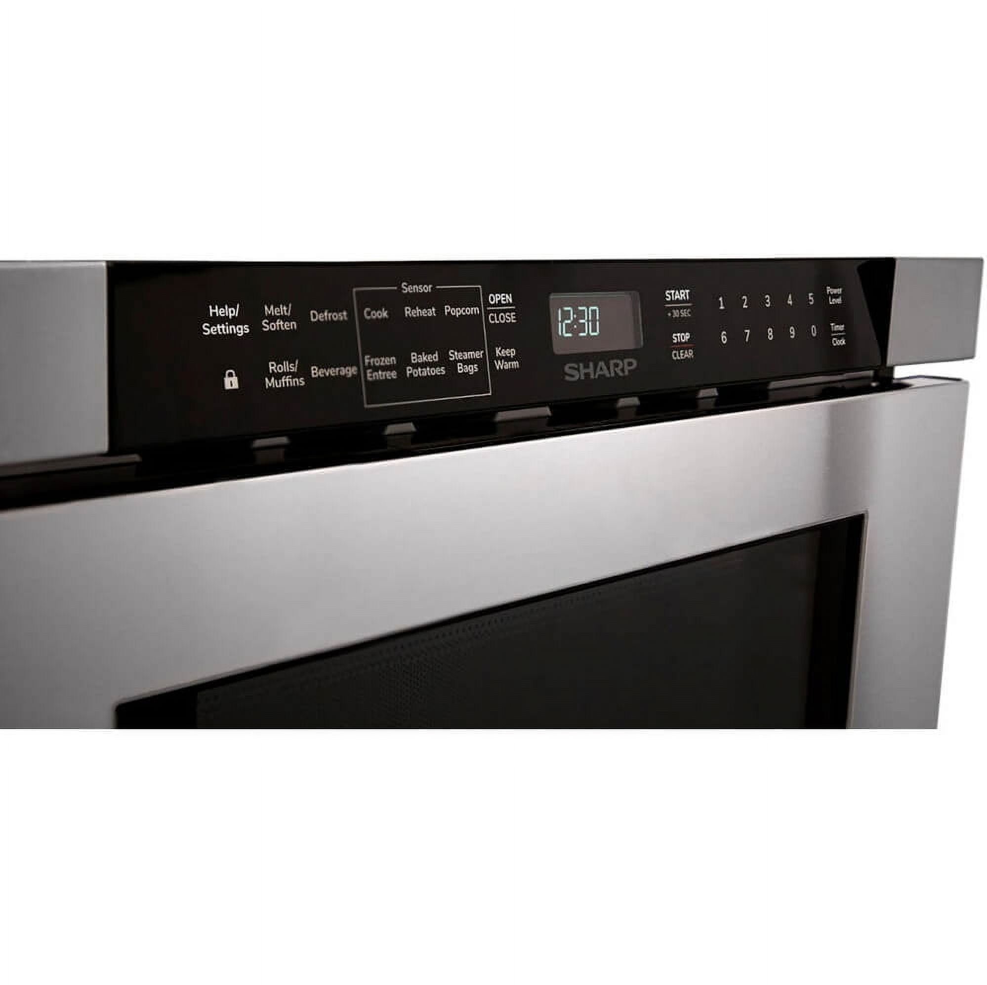 Sharp SMD2440JS 1.2 Cu. Ft Stainless Steel Drawer Microwave Oven