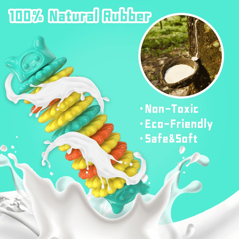 Dog Chew Toys for Aggressive Chewers, Durable Dog Toys for Large Medium Small Breed Dogs, Rubber Indestructible Dog Teething Toys, Tough Interactive Outdoor Dog Toys for Entertainment, Blue