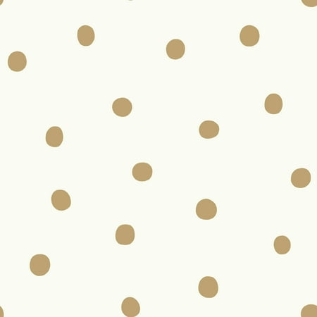 Optical Dots Wallpaper - RoomMates Gold Dots Peel & Stick Wallpaper