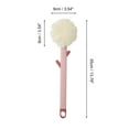 thumbnail image 2 of Unique Bargains 1pc Long Handle Double-sided Bath Brush for Bathing and Showering Pink, 2 of 5