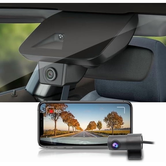 Fitcamx Front 4K+Rear 1080P Dash Cam Adapts for Honda Accord 2013-2015 (HD2-D2400) Sedan Coupe, OEM Look, Built-in WiFi & APP, 128GB Card