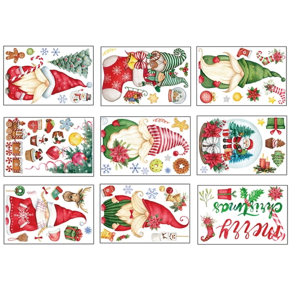 Matsuzay La ventana multifuncional de la Navidad del PVC se aferra para el amplio de las decoraciones festivas fácil Kits de decoración para fiestas tipo 2