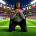 thumbnail image 5 of 2026 World Soccer Match Cup Fan Shawl Flag 3x5ft USA Canada Mexico Soccer Match Banner Polyester Football Scarf for Fans Theme Party Decor, 5 of 6