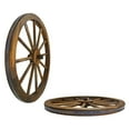 thumbnail image 6 of 24 in. Steel-rimmed Wooden Wagon Wheels - Decorative Wall Decor, Set of Two, 6 of 6