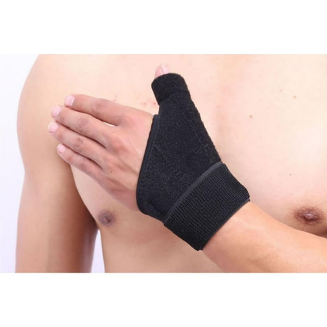 stanreset Finger Support Bracers Wristband with Spring Support Protect Sports Wrist Guard Hands Anti-sprain Protector Black left hand