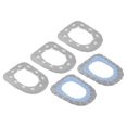 thumbnail image 1 of Inodoro Asiento Tapa Cubiertas Almohadillas 5uds, Inodoro Asiento Cojín Cubierta Almohadilla Acopla Mayoría Tamaño Inodoro Tapas para Verano Invierno Baño-Gris Azul/Corazón Gris, 1 of 5