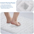 thumbnail image 5 of Yamaziot 3pcs Bathroom Rugs Set with U-Shaped Bath Mat, Non Slip, Ultra Soft Water Absorbent Bath Runner Rug Carpet Machine Washable Rug, White, 5 of 7