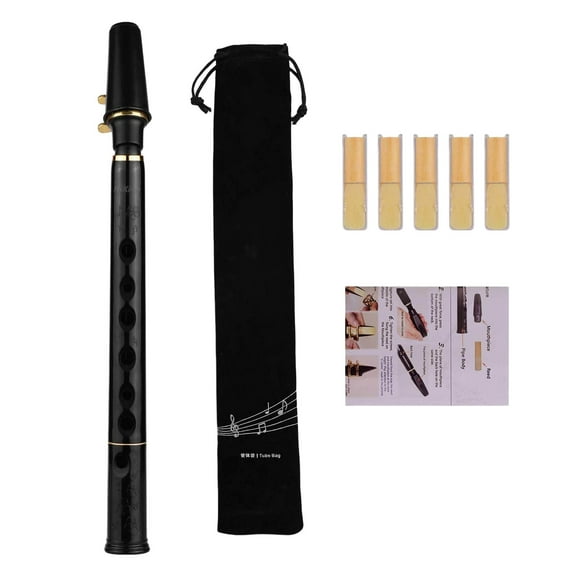 Mini Pocket Saxophone C Key Saxophone, 2025 New Easy to Play Portable Compact Woodwind Saxophone Instrument for beginner/Kids/Amateurs Music Lovers/Instrument Players Black