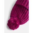 thumbnail image 4 of Scenario Women's Chunky Textured Beanie, One Size Fits Most, Velvet Plum, 4 of 5