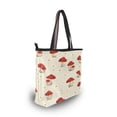 thumbnail image 6 of Womens Tote Bag Fashion Handbags Shoulder Bag Lightweight & Multi-Compartment Carryall Cute Mushroom Pattern with Daisies M, 6 of 8