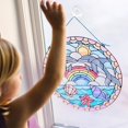 thumbnail image 2 of Melissa & Doug Stained Glass Made Easy Craft Kit: Dolphins - 180+ Stickers, 2 of 5