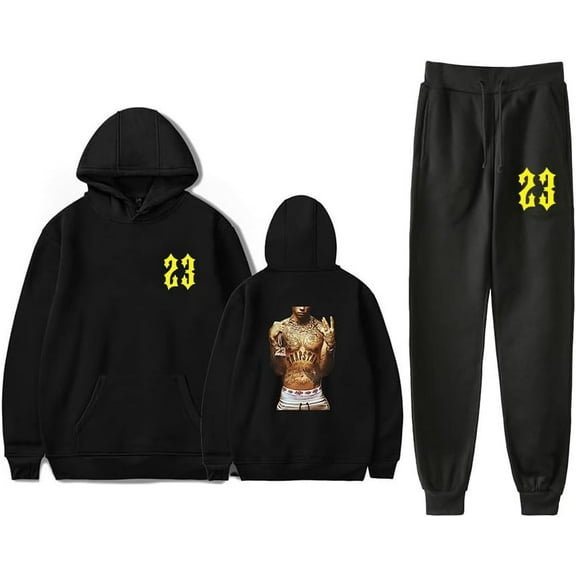 Central Cee Hoodie&Pant 2 Piece Suit Casual Sweatshirts&Jogger Pants 2 Pieces Sets