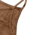 thumbnail image 5 of WDDDD Women's Retro Thin Linen Inner Top Vest Coffee XXXXL, 5 of 5