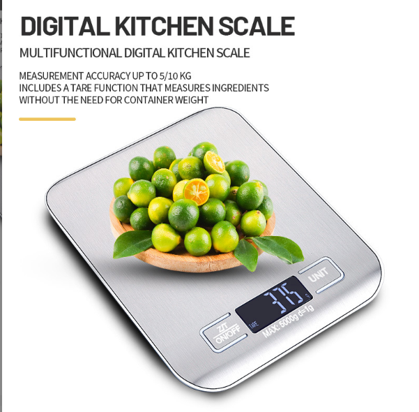 CYYI Digital Kitchen Scale with Stainless Steel Top, Silver photo 4