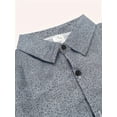 thumbnail image 3 of Men's Button Down Shirts Short Sleeve Casual Shirts Summer Beach Shirts Vacation Wedding Shirts Gray 3XL, 3 of 6