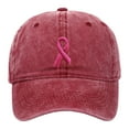 thumbnail image 2 of MSJUHEG Trucker Hat,Golf Hat,Hats for Men,Running Hat,Baseball Cap,Breast Cancer Hats for Embroidered Adjustable Breast Cancer Awareness Hat Breast Cancer Wine One Size, 2 of 3