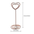 thumbnail image 4 of 12 Uds. Soporte alto para tarjetas, soporte para números de mesa, soporte para tarjetas de mesa, soportes para números de mesa con forma de corazón, Clips para notas y fotos, 4 of 4
