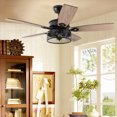 thumbnail image 4 of Gymax 48'' Ceiling Fan Industrial Cage Light w/ Reversible Blades Remote Control Indoor, 4 of 10