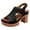 Black, variant on Womens Cutout Wedge Platform Sandals Chunky Heel Open Toe Fashion Casual Summer Shoes