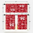 thumbnail image 4 of Christmas Red Kitchen Curtains with Valance and Tier Sets 36 Inch, 3 Pieces Snowflakes Rod Pocket Drapes Window Treatment Curtains for Kitchen Over Sink Bed Room Decor, 4 of 6