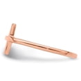 thumbnail image 3 of Auriga 925 Sterling Silver Rose Gold Plated Sideways Cross Ring Size 6 for Women, 3 of 5