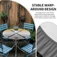thumbnail image 2 of Yellow Gray Ombre Round Tablecloth for 45-54 Inch Tables,Fitted Table Cover with Elastic Edge,Black Hockey Sticks Minimalist Style Waterproof Outdoor Table Cloth Protector for Patio Garden Dinner, 2 of 9