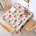 thumbnail image 2 of Pioneer Flower Floral Print Pattern Square Tablecloth,Waterproof Square Table Cover,Wipeable Spillproof Washable Table Cover for Home Kitchen Party Decor 42"X42"(107x107cm), 2 of 6