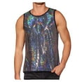 thumbnail image 2 of Stylish Sparkly Men's Tank Top Sleeveless Vest Comfortable Breathable Fashion Casual Gym Workout Shirt Lightweight Summer Athletic Top Men's Tops T-Shirt Casual Crew Neck Loose, 2 of 9