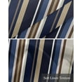 thumbnail image 6 of Faux Linen Valances for Windows Blue Brown Stripes Curtains Valance Light Filtering Rod Pocket Small Window Treatment for Kitchen Living Room Bedroom 42x18In, 6 of 6