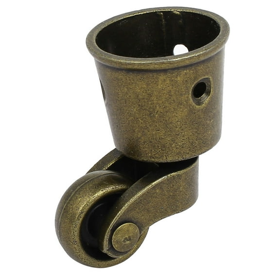 Unique Bargains 1 inch Wheel Diameter Swivel Round Cup Caster Bronze Tone for Chair Table