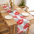 thumbnail image 3 of Red Leaves Table Runner - 120 Inch Long, Kitchen Dining Table Runner Dresser Scarves, Abstract Modern Geometric Lines Simple Art Farmhouse Decor for Coffee Tables Wedding Party Banquet, 3 of 8