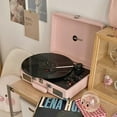 thumbnail image 5 of Arkrocket Curiosity Suitcase Bluetooth Turntable with Built-in Speakers, Pale Pink, 5 of 5