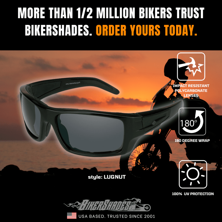 Bikershades Motorcycle Riding Safety glasses Foam Padded  display picture 2