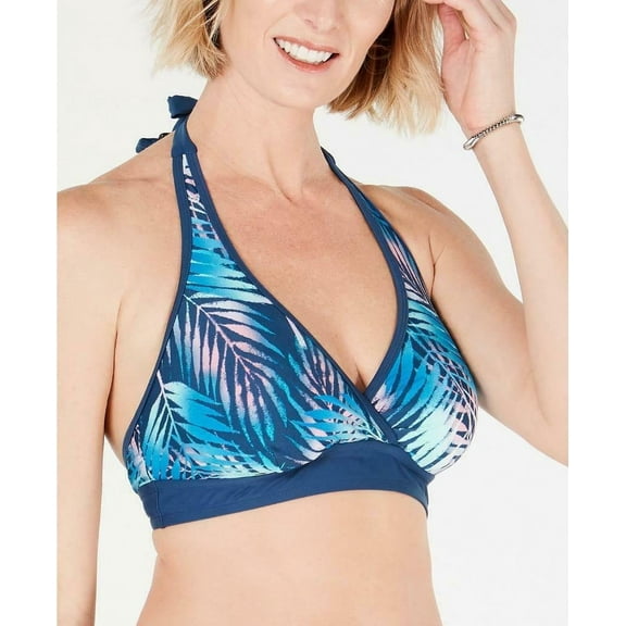 Go By Gossip BREEZING BY Halter Bikini Swim Top, US X-Large