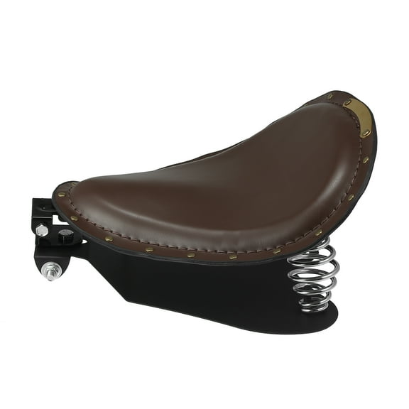 1 Set 3 Inch Motorcycle Rivet Solo Seat with Spring Base Mounting for Harley Davidson Sportster XLH883 1986-2003 Brown