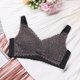 thumbnail image 3 of Women's Plus Size Bras Full Figure Wireless Back Close Lace Bra Dark Grey C 36, 3 of 6