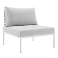thumbnail image 3 of Modway Harmony 8-Piece  Sunbrella® Basket Weave Outdoor Patio Aluminum Sectional Sofa Set in Tan Gray, 3 of 10