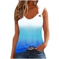 thumbnail image 2 of Tank Tops for Women Plus Size Round Neck Sleeveless Casual Loose Blouses Blue S, 2 of 5