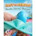 thumbnail image 2 of Lunxisen 3 Pcs Easter Egg Chocolate Molds Silicone Baking Non-stick Food Grade for Dessert Making Party Treats, 2 of 7