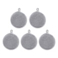 thumbnail image 1 of Advancent Los trapos de hilo plateado cifrado de 5 piezas con agarre cómodo vienen con orificios para colgar para un fácil almacenamiento Suministros de limpieza para el hogar, 1 of 6