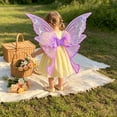 thumbnail image 5 of Fairy Wings 32.7"x33.1" Adjustable Transparent Strap Party Accessory Sequin Party Prop for Halloween Events, 5 of 6