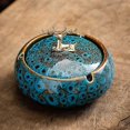 thumbnail image 1 of Ashtray With Lid, Cigarette Ceramic Ashtray, Outdoor Windproof Ashtray With Lid Indoor, Retro Ashtray, 1 of 4