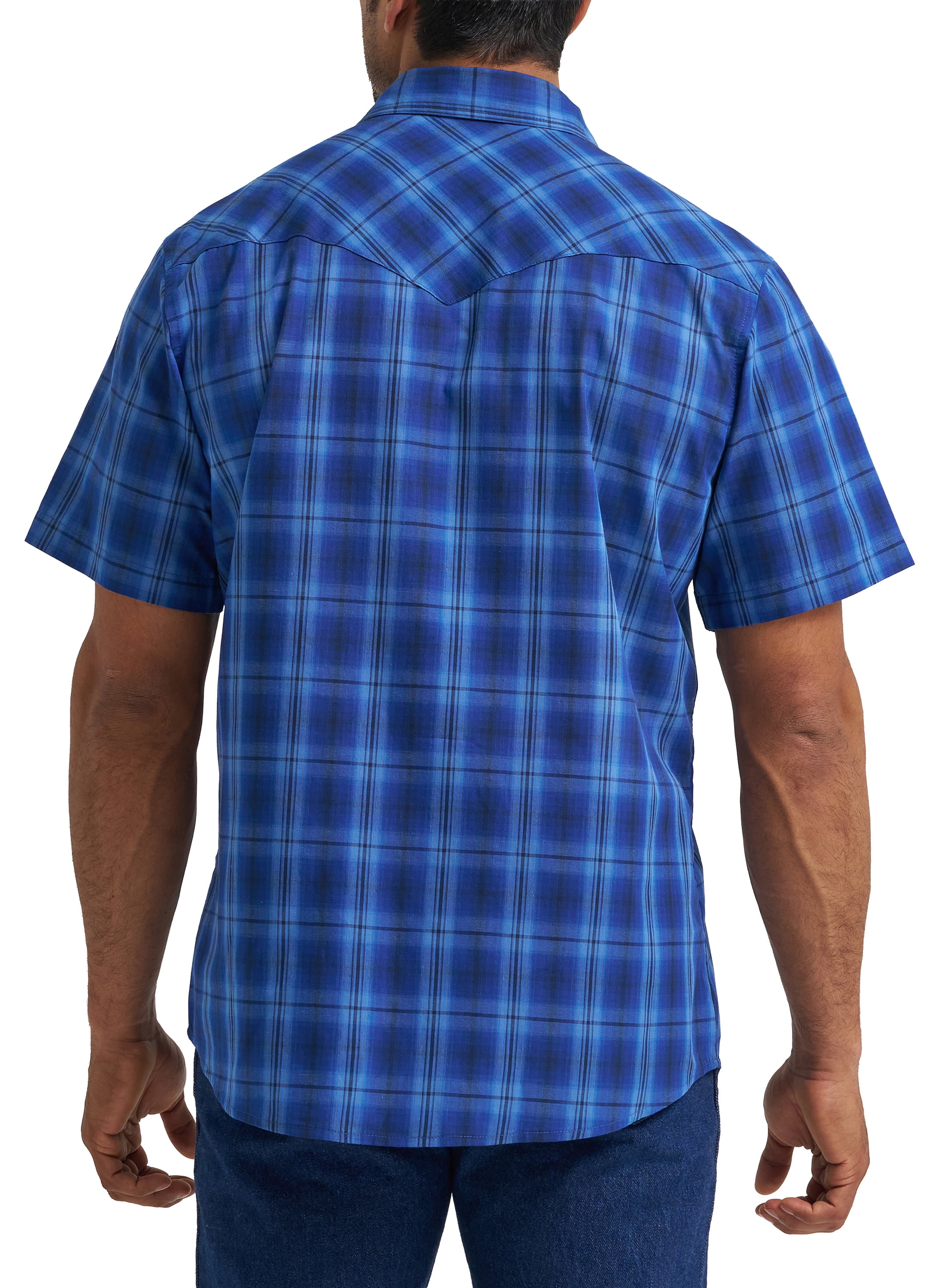 Wrangler® Men's and Big Men's Regular Fit Short Sleeve Western Shirt, Sizes S-5XL